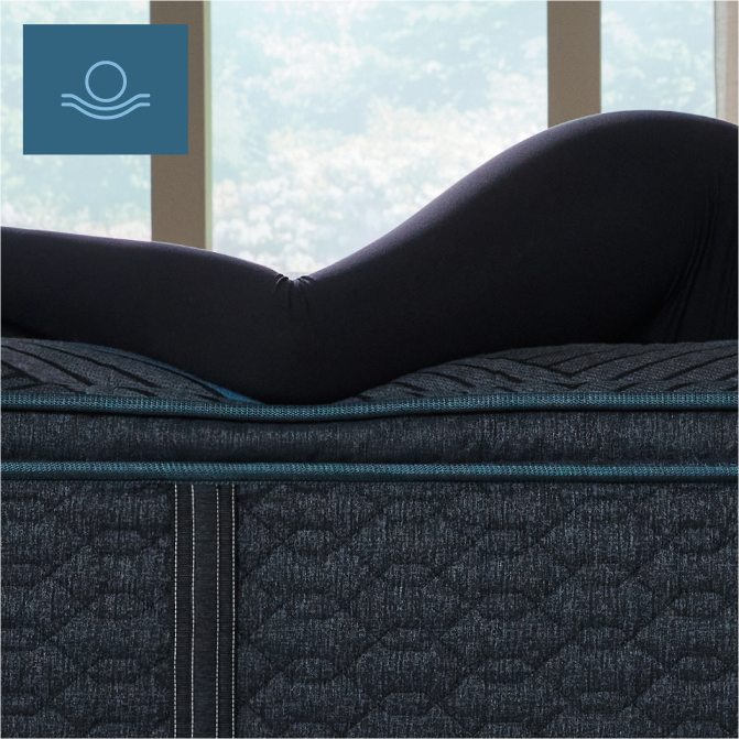 Woman resting on ergonomic mattress