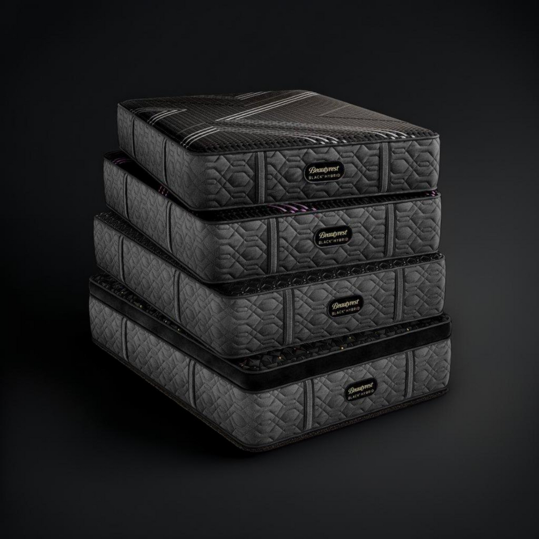 Stacked luxury mattresses with quilted design
