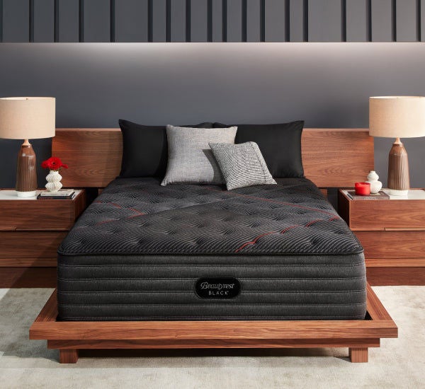 Luxury mattress in modern bedroom setting