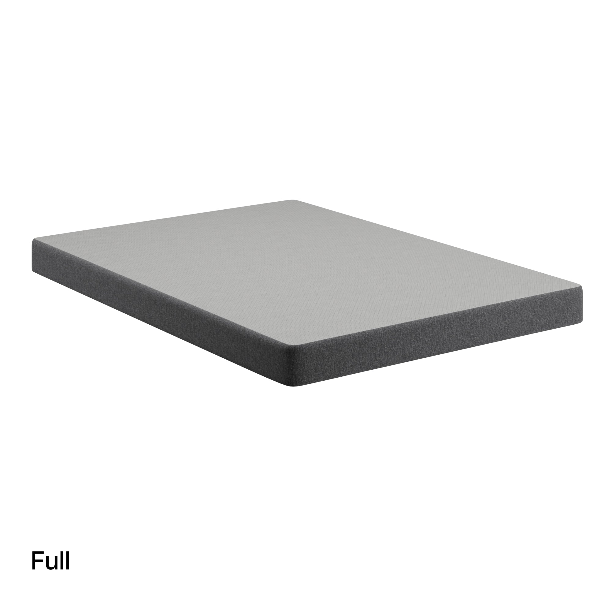 Beautyrest Flat Foundation 5.5" Full Size Gray foam mattress topper on a black background