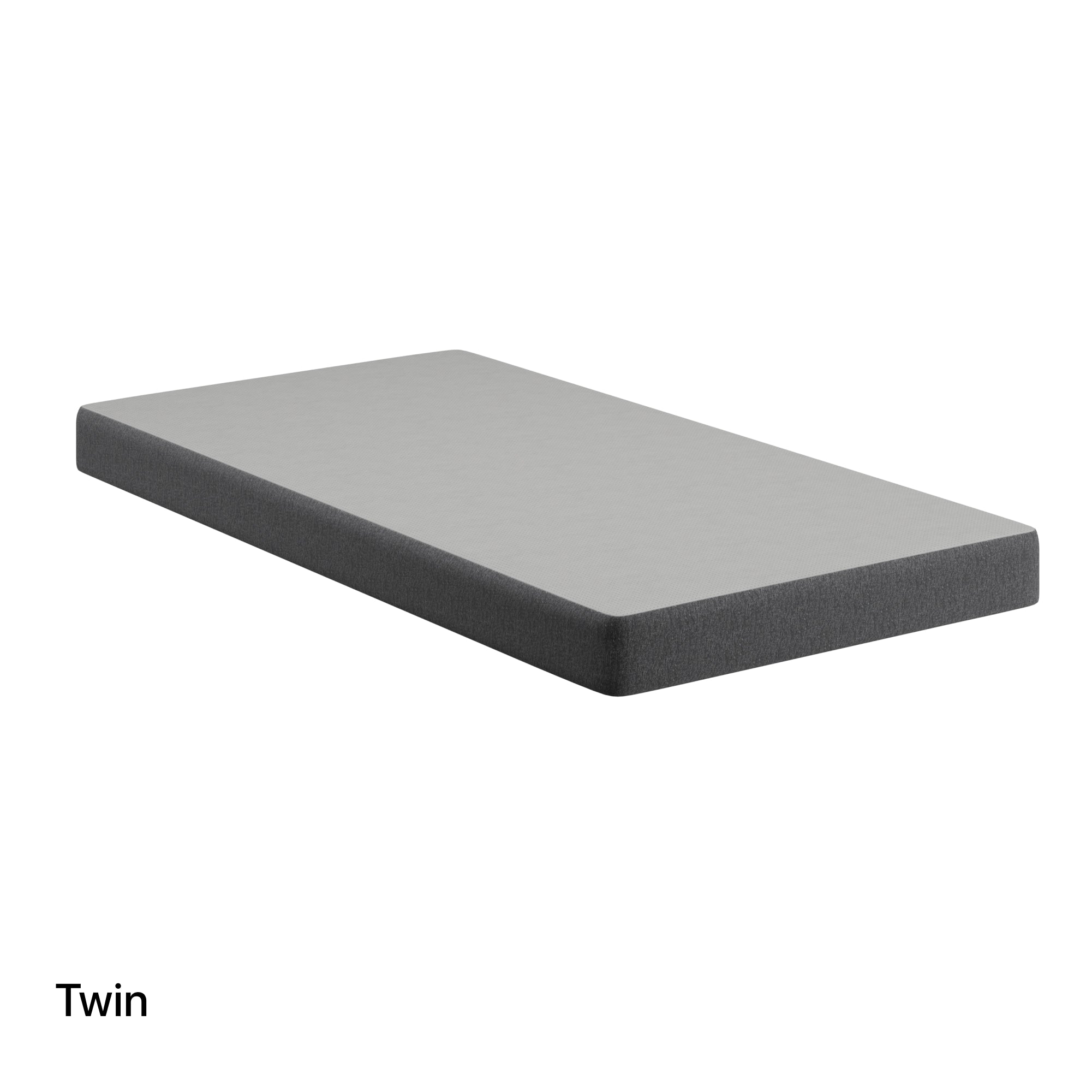 Beautyrest Flat Foundation 5.5" Twin Size Gray foam mattress topper on a black background