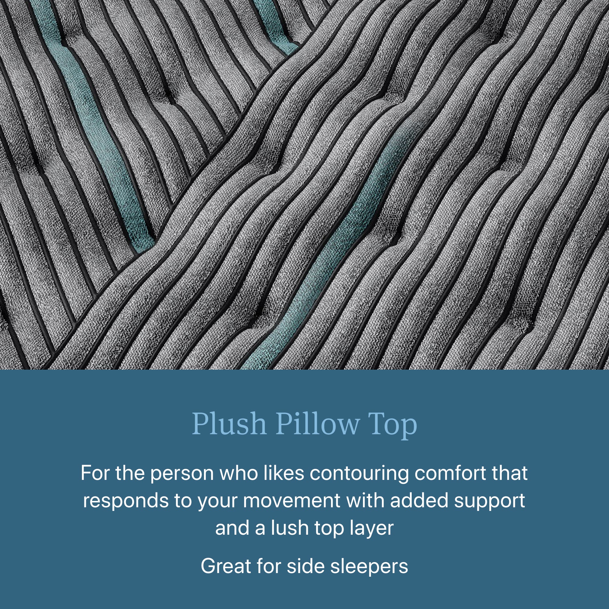 Closeup image of the Level Two Plush Pillow Top Beautyrest Innerspring Mattress