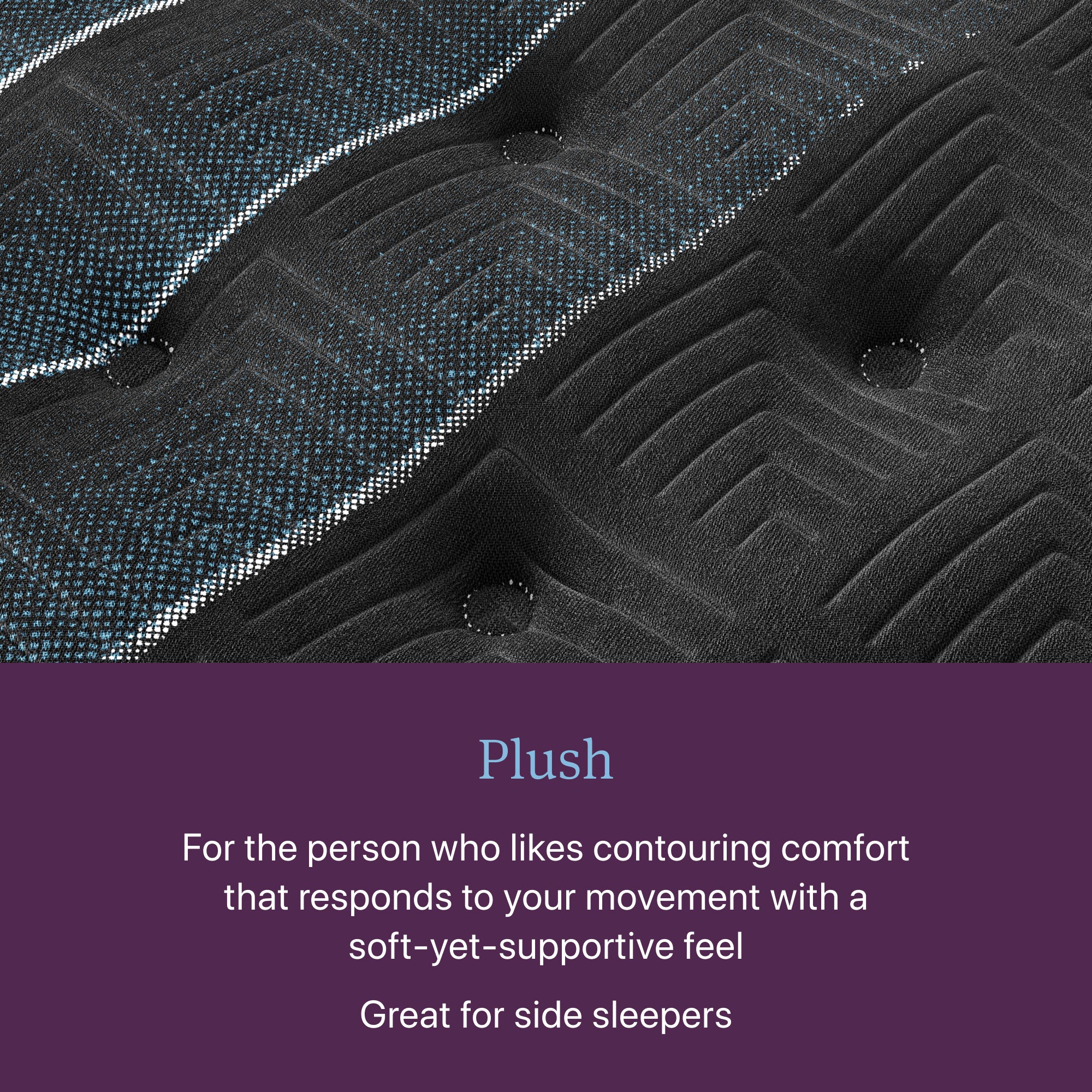 Closeup image of the plush World Class mattress